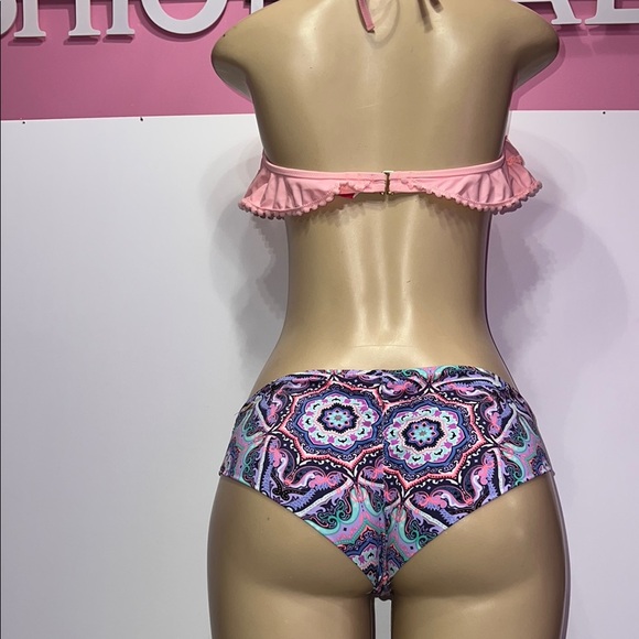 victoria secret  Ruffled Bikini Top with Patterned‎ Bottom zs M - Picture 11 of 16